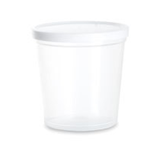 Burk i plast med snäpplock ej CE – 170ml D65xH70mm PP PELD