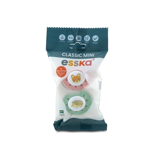 Napp ESSKA anatomisk – Classic Mini 0-6mån Silikon – 2 st
