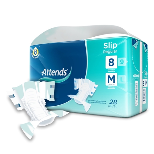 Inkontinensskydd allt-i-ett – Attends Slip 8 Regular M – 112 st