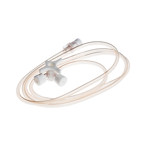3-vägskran Connecta – 100cm slang utan inj port vit – 20 st