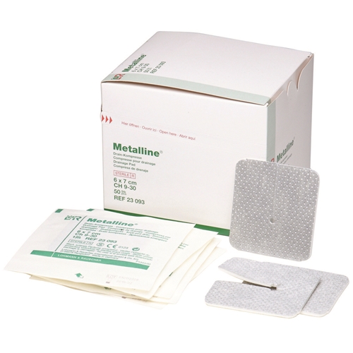 Dränagekompress Metalline – 6x7cm – 50 st