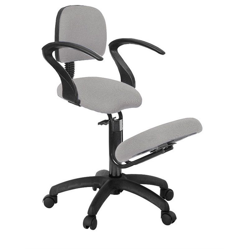 Ergonomisk knästol med rygg- och armstöd (icke-justerbara armstöd)
