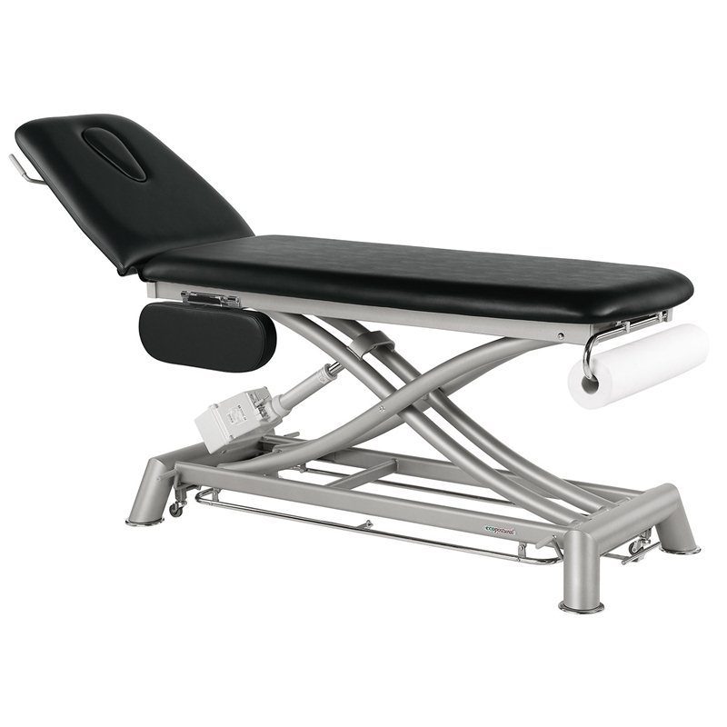 Elektrisk brits – 2-delad med armstöd och hjul – Saxlift (Nytt system) – Med armstöd Elektrisk brits – 2-delad med armstöd och hjul – Saxlift (Nytt system) – Med armstöd