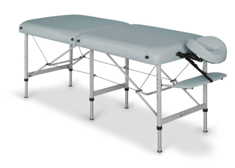 Kannettava alumiininen hierontapöytä – Suurin maks. kuormitus: 450 kg – MEDMAL PRO – Ljusgrå, 70 cm