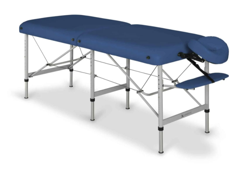 Kannettava alumiininen hierontapöytä – Suurin maks. kuormitus: 450 kg – MEDMAL PRO – Marinblå, 70 cm