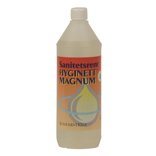 Sanitetsrengöringsmedel Hyginett Magnum – 1L ph=2,0 parf. Bra Miljöval – 12 st