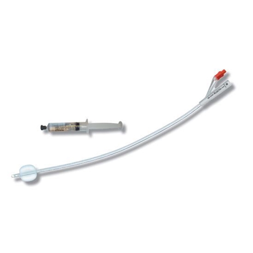 Kateter 2-vägs med spruta AquaFlate – 10ml ch20 20cm silikon Nel – 5 st
