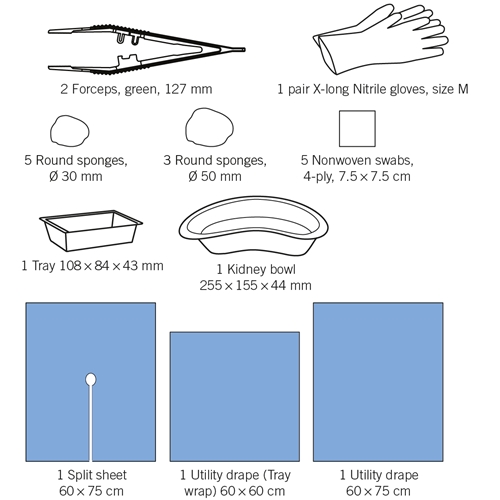 Kateteriseringsset nonwoven evercare större – 8to 5ko 3duk 2skål 2pin nitril – 8 st