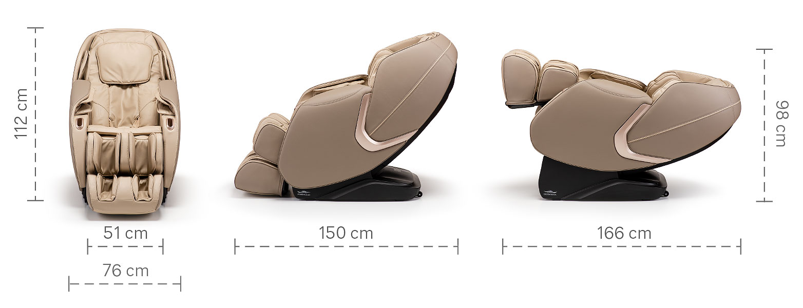 Massagefåtølje med SL-shape og Zero Gravity - Massaggio Eccellente II PRO