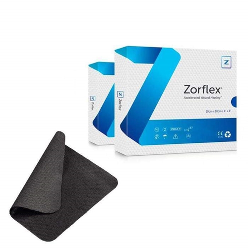 Kolförband Zorflex – 10x10cm antimikrobiell – 10 st