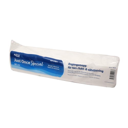 Moppduk engångs Activa – 60cm vit Just Once Special – 100 st