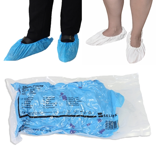 Skoskydd plast Selefa – 15x40cm 50my extra kraftig vit – 50 st