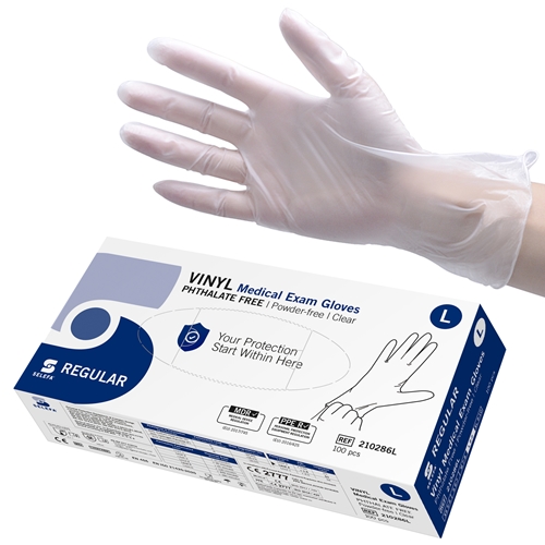 Handske us vinyl Selefa pf – L ftalatfri AQL 1,5 – 100 st