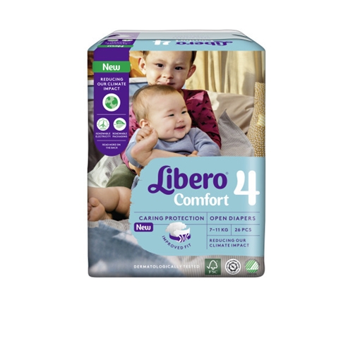 Tejpblöja Libero Comfort – 4 7-11kg – 208 st