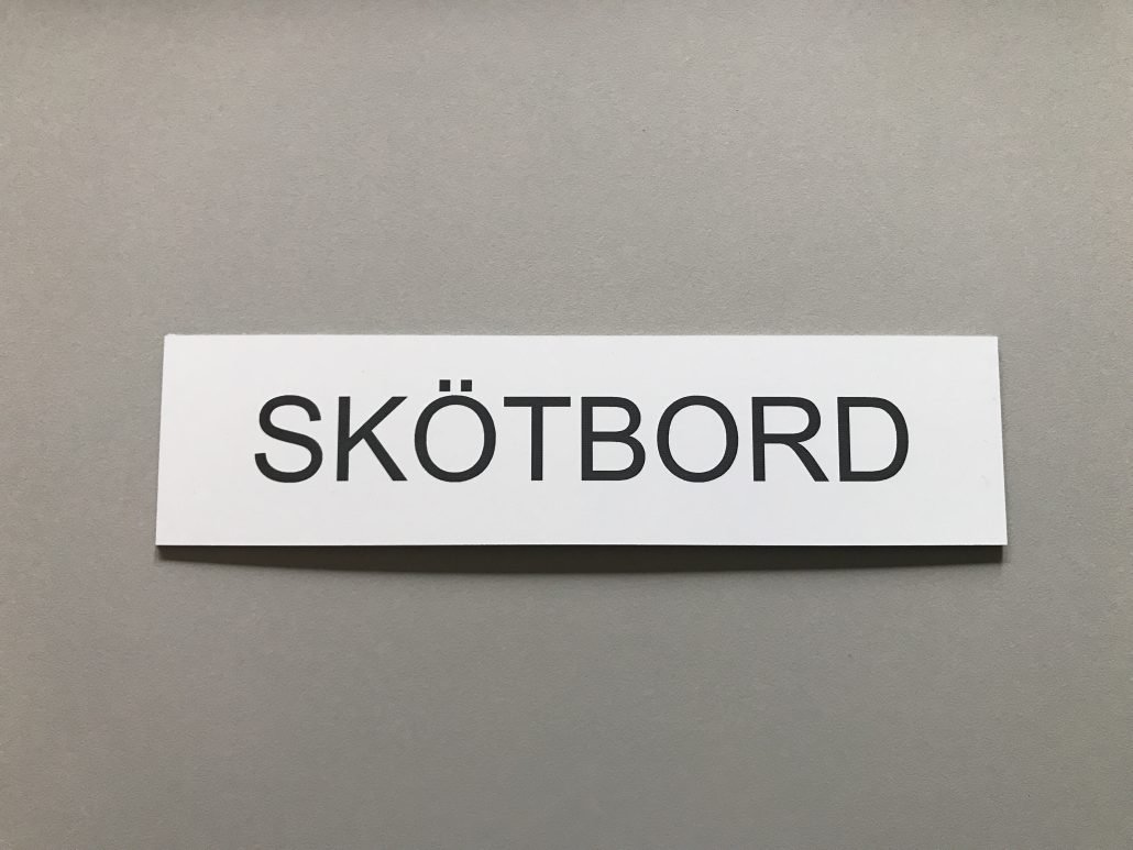 Skötbordsskylt