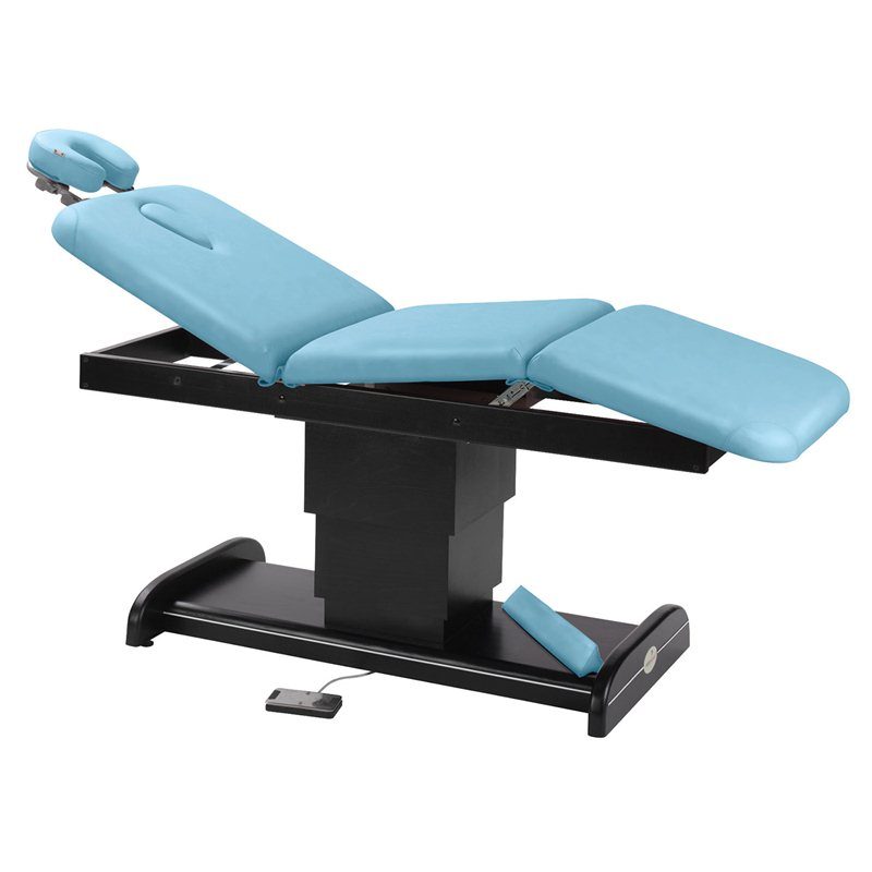Elektrisk brits / massagebord – 3-delad med träbas (mörk finish)