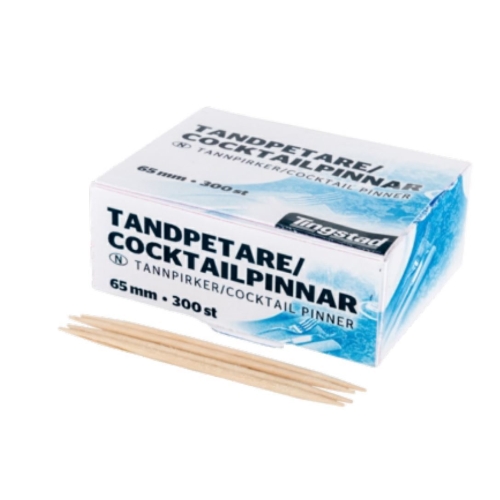 Tandpetare trä – 65mm 300st/förpackning – 300 st