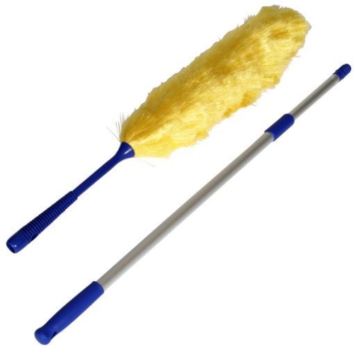 Dammvippa EASY med teleskaft – 125-170cm gul/blå