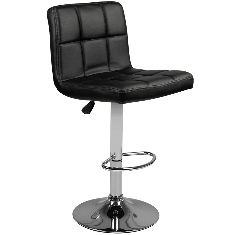 Quiltad barstol – Justerbar – M06 – Svart