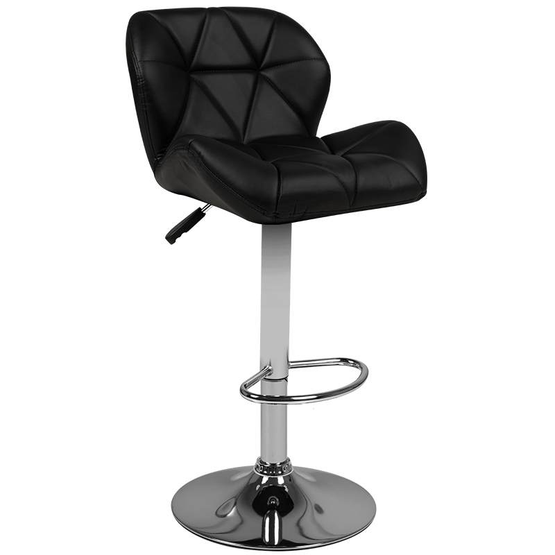 Quiltad barstol – Justerbar – M01 – Svart