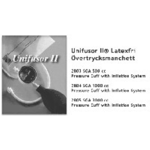 Övertrycksmanschett UNIFUSOR II – 500ml manometer 3-v kran eng