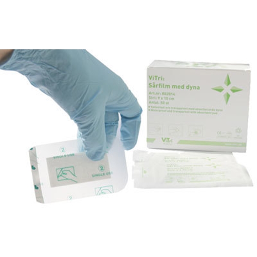 Sårfilm med dyna ViTri – 6x10cm (dyna 3x6cm) – 50 st