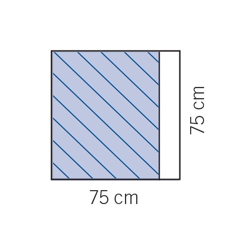 Op handduk häftande evercare – 75x75cm – 15 st