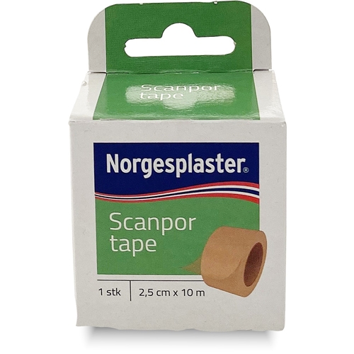 Häfta papper Scanpor – 2,5cmx10m beige st-pack – 10 st