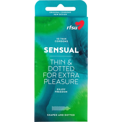 Kondom Sensual knottrig – L185xB53x0,06mm 12×10-p – 120 st