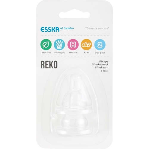 Dinapp Esska REKO Large silikon – stort hål +4 mån – 12 st