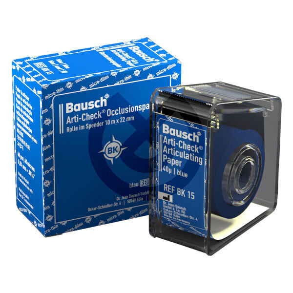 Artikulationspapper BK15, Blått, 40 Mikron, 22 mm – BAUSCH