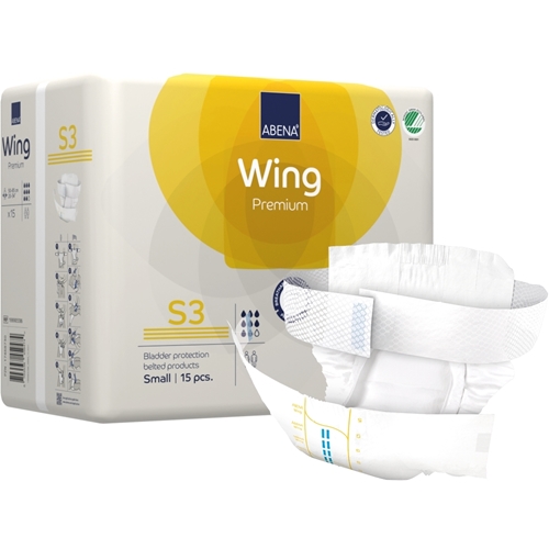 Inkontinensskydd allt-i-ett med bälte – ABENA Wing Premium S3 – 60 st
