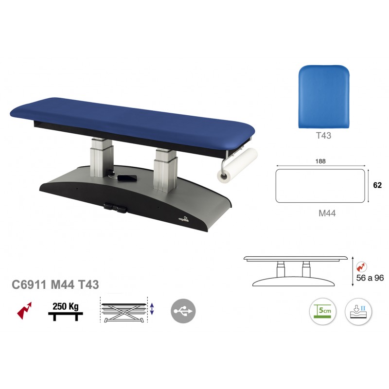 Elektrisk behandlingsbänk med dubbla pelare – Stabil konstruktion – 62cm Elektrisk behandlingsbänk med dubbla pelare – Stabil konstruktion – 62cm