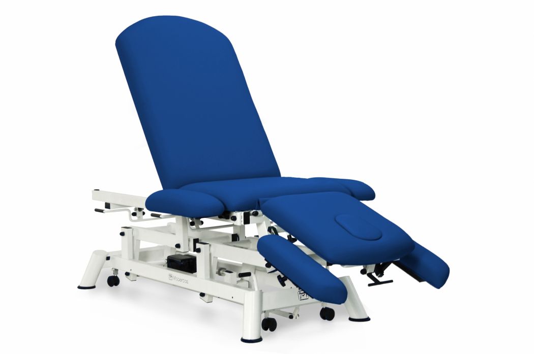 Elektrisk brits för osteopati – 3-delad med hjul – TwinPillar-lift