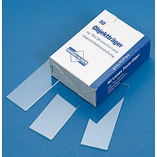 Objektglas skurna kanter Menzel – 26x76mm u märkfält cellofanfp – 50 st