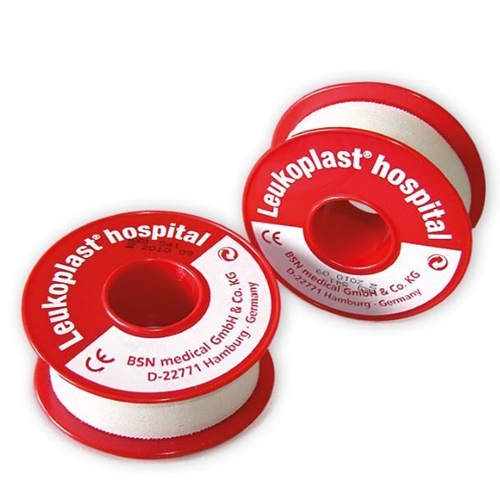 Häfta väv Leukoplast Hospital – 2,5cmx9,2m vit latex – 12 st