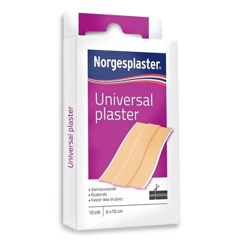 Plastplåster Universal – 6x10cm beige 10-p – 10 st