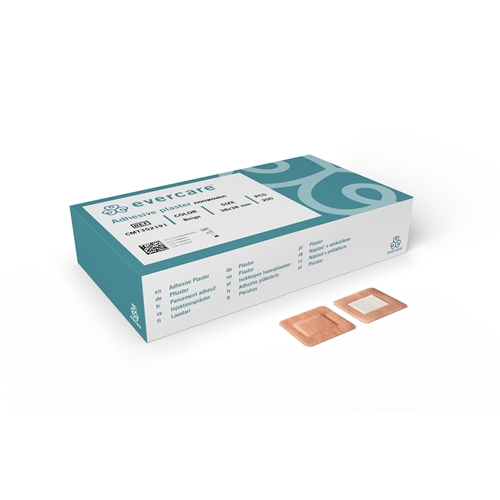 Injektionsplåster nonwoven evercare – 3,8×3,8cm beige – 200 st