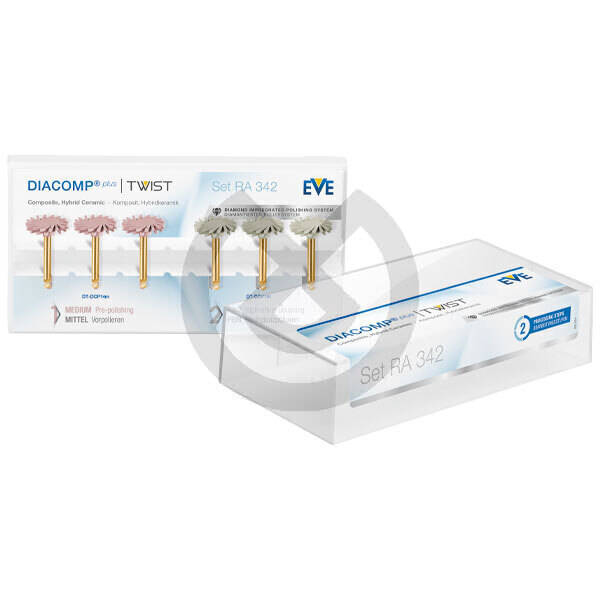 Diacomp Plus Twist Poleringskit för vinkelstycke, 343 14mm diameter – EVE