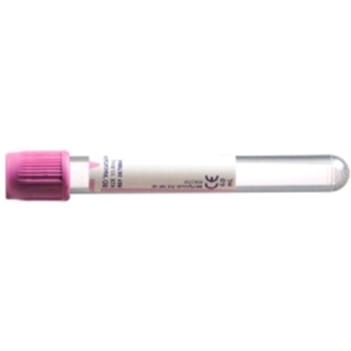 Vakuumrör BD Vacutainer pappersetikett – 5/4ml K3EDTA lila – 100 st