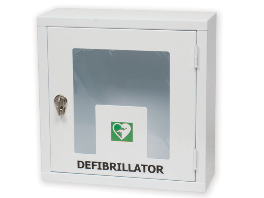 Skåp i metall för defibrillatorer – Inomhusbruk
