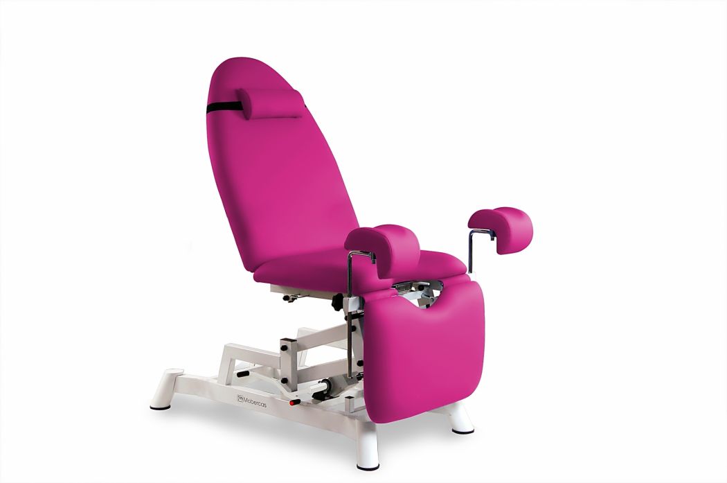 Hydraulisk gynekologstol med benstöd och kudde Hydraulisk gynekologstol med benstöd och kudde