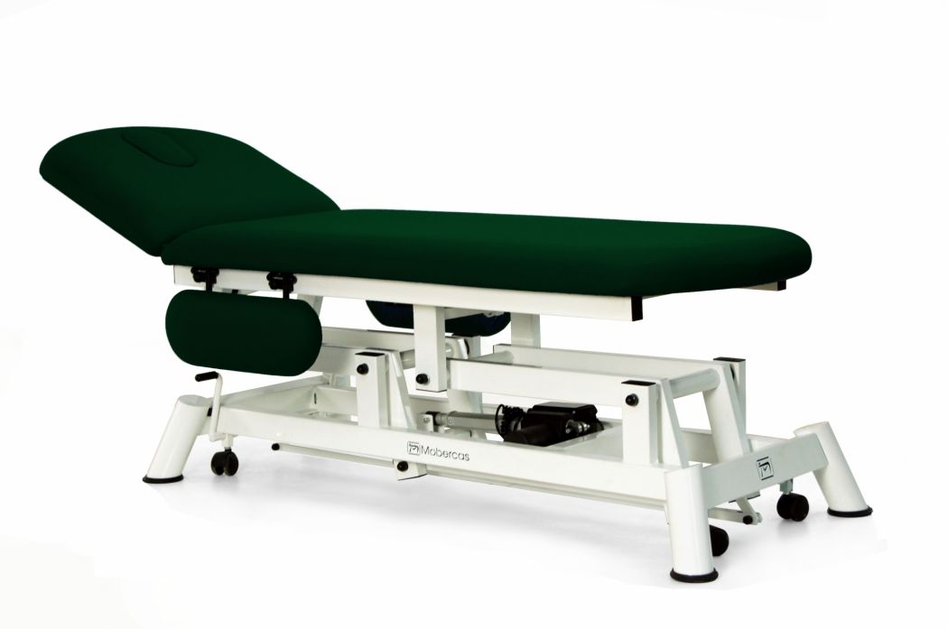 Elektrisk brits – 2-delad med hjul – Armstöd – TwinPillar-lift Elektrisk brits – 2-delad med hjul – Armstöd – TwinPillar-lift