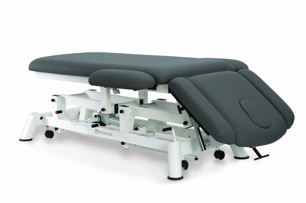 Hydraulisk brits för osteopati – 2-delad med 4 armstöd och hjul Hydraulisk brits för osteopati – 2-delad med 4 armstöd och hjul