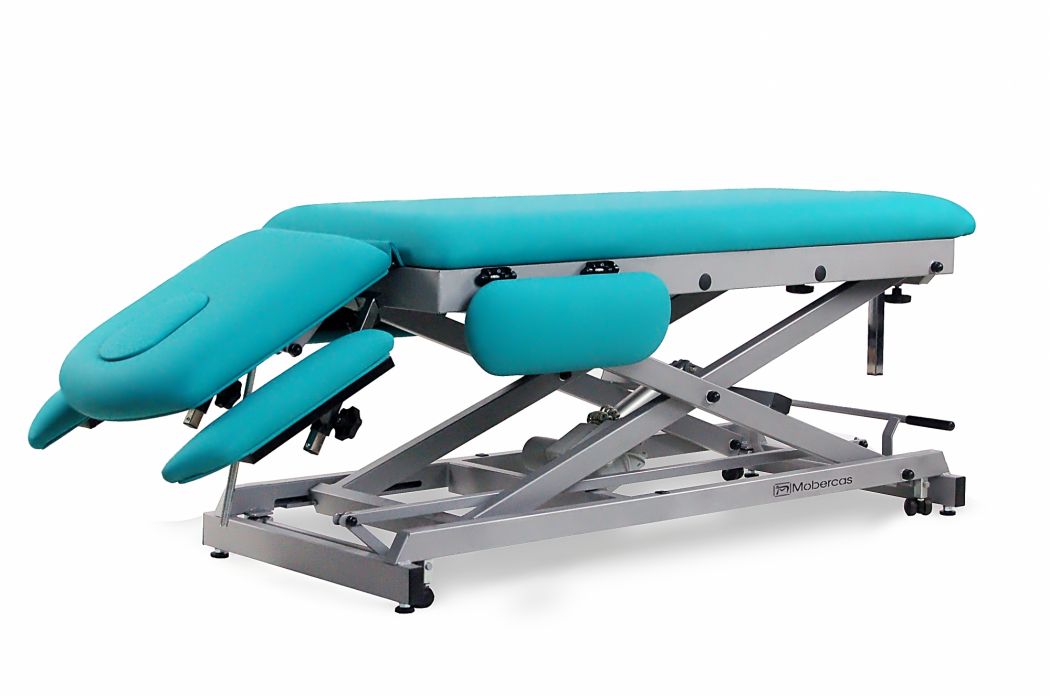 Elektrisk brits för osteopati – 2-delad med 4 armstöd och hjul