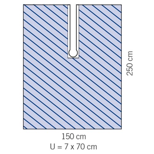 Op lakan slits evercare – 150x250cm slits 7x70cm – 32 st