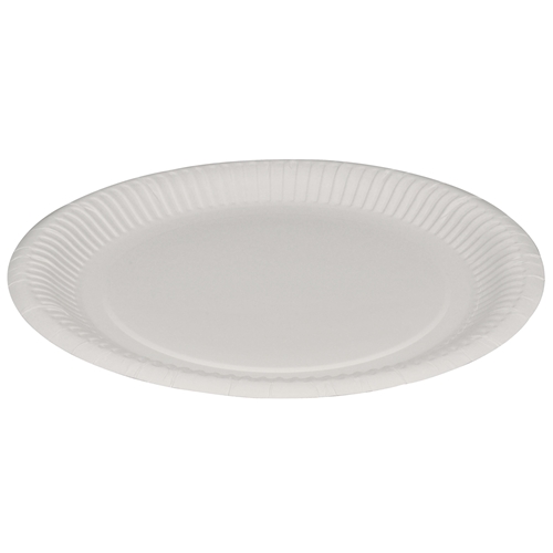 Tallrik papper flat – 23cm vit – 100 st