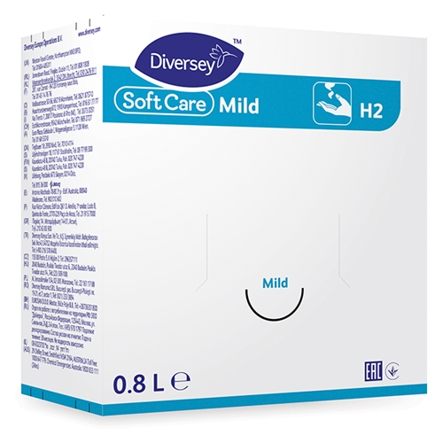 Tvål flytande Soft Care Mild H2 – 800ml parfymerad refill – 6 st