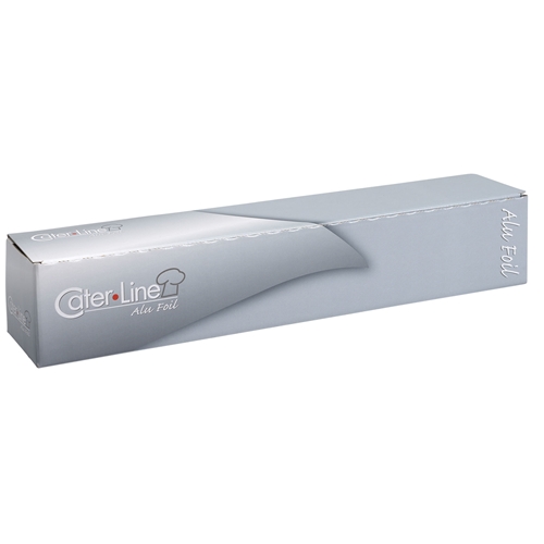 Folie aluminium med rivkant – 44cmx150m 14my med cut-box