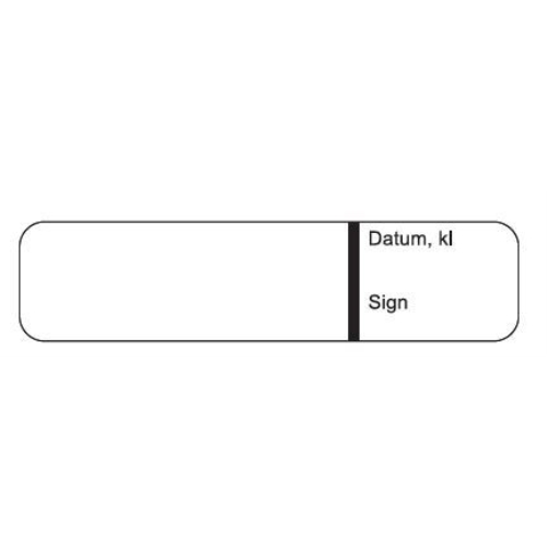 Etikett avtagbar Datum Sign. – 12x60mm – 200 st